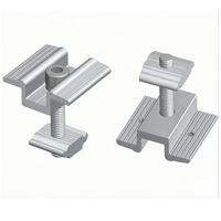 Kit de pinces intermédiaires et d'extrémités en aluminium pour panneaux solaires, accessoires de fixation photovoltaïque