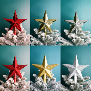 Décorations <span class=keywords><strong>de</strong></span> Noë<span class=keywords><strong>l</strong></span>, <span class=keywords><strong>étoile</strong></span> <span class=keywords><strong>de</strong></span> Noë<span class=keywords><strong>l</strong></span> en PVC plaqué, <span class=keywords><strong>étoile</strong></span> à cinq branches au sommet <span class=keywords><strong>de</strong></span> <span class=keywords><strong>l</strong></span>'arbre <span class=keywords><strong>de</strong></span> Noë<span class=keywords><strong>l</strong></span> - Product Image 3