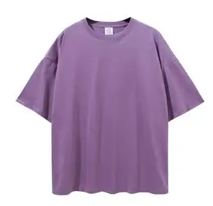 Tshirt Logo Kustom Katun 100% Kualitas Tinggi Kaus Cetak Merek Pribadi Label Pra Menyusut Kaus Ukuran Besar Kustom