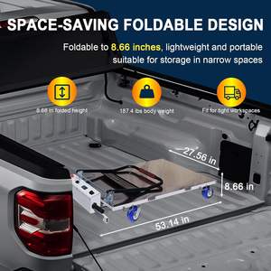Mesin Pengangkat dan Pengangkut Hidrolik Listrik Kapasitas Angkat Berat 661 Lbs Troli Transportasi Platform Lipat - Product Image 2