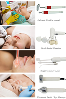 Appareil Facial Galvanique Multifonctionnel Haute Fréquence, Équipement de Salon à Vapeur Salée Prise US/IT
