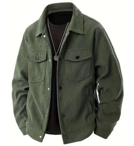 Nuova <span class=keywords><strong>Giacca</strong></span> in Velluto a Coste con Tasche per Uomo, Maniche Lunghe, Colletto Rovesciato, <span class=keywords><strong>Camicia</strong></span> Casual, Capispalla Maschile - Product Image 5