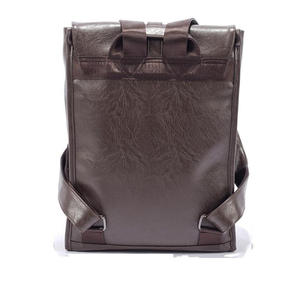 Stylish High Quality Custom PU <b>Leather</b> School <b>Laptop</b> <b>Backpack</b> Zipper Closure with Polyester Lining National Style - Product Image 5