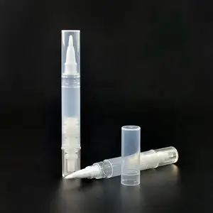 Cosmética vacía de la pluma contenedor de 2ml 3ml 4ml 5ml cepillo de giro esmalte de uñas pluma cutícula dispensador de aceite de tubo de brillo de labios