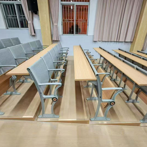 Le fabricant produit des coussins de siège de marchepied en alliage d'aluminium à dos d'acier sièges de salle de classe universitaire bureaux et chaises connectés - Product Image 4