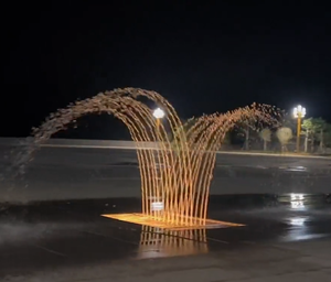 Fuente de agua de baile de columpio de gaviota de cubierta seca divertida e interactiva para plazas y jardines - Product Image 2