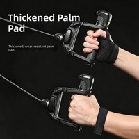 Gants de sport demi-doigts avec protection de la paume pour haltérophilie, cyclisme, musculation, avec attache-poignet, pour fitness et usage extérieur, noirs