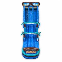 Tobogán Acuático Inflable de PVC para Uso Comercial, de 22 pies, Doble Carril, Modelo South Beach