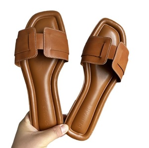 Comodi sandali bassi da <span class=keywords><strong>donna</strong></span> <span class=keywords><strong>ciabatte</strong></span> da esterno a plateau alto con pelle in gomma PU estate Design profumato taglia forte Slip-On - Product Image 3