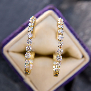 Orecchini a Cerchio Rotondi per Donne, Design Semplice a Cerchio, Accessori per Orecchie da Indossare Quotidianamente - Product Image 1