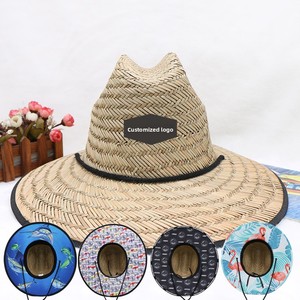 Sombrero de Paja de Verano al por Mayor para Salvavidas, Pesca, con Logotipo Personalizado, Estilo Americano, para <span class=keywords><strong>Playa</strong></span> y Surf - Product Image 1