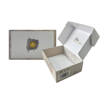 Boîte d'expédition pliable chic en carton ondulé coloré pour l'emballage de produits de beauté, maquillage, cosmétiques, boîte d'abonnement pour envoi postal