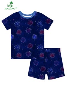 Ropa del Día de la Independencia para Niños, Niños y Niñas, Pijamas de Bambú Orgánico al por Mayor, Ropa para Bebés - Product Image 2