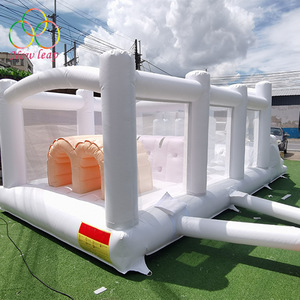 White PVC Material Factory Direkt verkauf Aufblasbare Kinder burgen mit Rutschen und Hindernis rennen Vergnügung spark - Product Image 2
