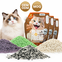 Litière pour chat au tofu écologique 6L, faible poussière, faible dispersion, facile à ramasser, suivi de la santé, changement de couleur, grandes remises en gros