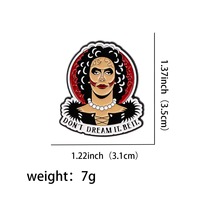 Épinglette en émail Glitter Lips Rocky Horror Picture Show, Cadeau, Même un sourire fait mal à mon visage, Badge