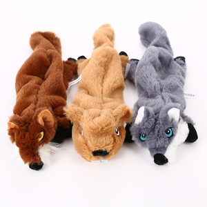 Giocattoli di peluche per <span class=keywords><strong>cani</strong></span> striduli senza ripieno forme di <span class=keywords><strong>agnello</strong></span>, lupo, volpe e scoiattolo, giocattoli per animali domestici resistenti alla masticazione per cuccioli - Product Image 4