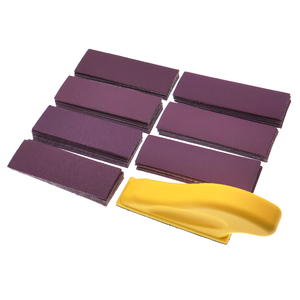 Kit de 71 Piezas de Papel de Lija Morado con Bloque de Lijado Manual, Hojas de Papel Abrasivo Rectangulares para Pulir Madera, Metal <span class=keywords><strong>y</strong></span> Automóviles - Product Image 2