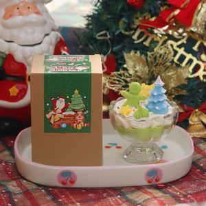 Bougie parfumée à l'ambiance festive, cire de soja, forme de bonhomme de neige de Noël, décoration de maison, cadeau - Product Image 6