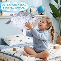 Coussins réconfortants en peluche personnalisables, rembourrés de coton PP, motifs raton laveur, pingouin, tortue, phoque, oie blanche, unisexe, pour fêtes