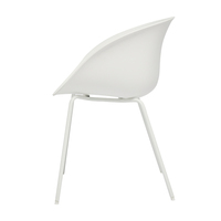 Chaise ergonomique empilable en plastique avec pieds en métal robustes pour un usage quotidien