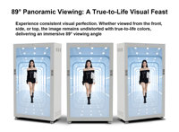 Caja de Exhibición Holográfica 4K de 65, 75 y 86 Pulgadas, Vitrina LCD Transparente 3D de Gran Tamaño, Gabinete de Asistente Virtual de Tamaño Real para Salas de Aeropuertos
