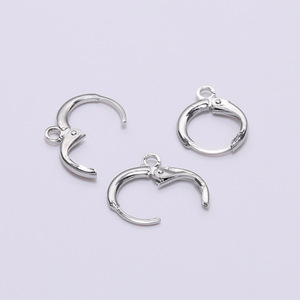 Round Copper French <b>Hook</b> 14x12mm Spring Clasp For <b>Earring</b> Making Jewelry Findings - Product Image 3
