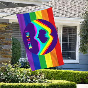 <span class=keywords><strong>Drapeau</strong></span> de la fierté LGBT double face 3x5FT en polyester 100D résistant aux intempéries pour l'extérieur, bannière décorative arc-en-ciel pour lesbiennes, transgenres et LGBTQ - Product Image 3