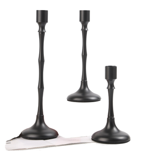 European Retro Iron Aluminum Single Arm Candlestick Gold Textured Taper Candle Holder for Home Wedding Decor - Product Image 2