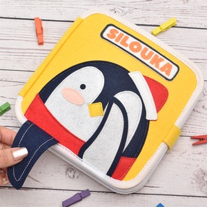 Feutre <span class=keywords><strong>livre</strong></span> calme jouets d'apprentissage éducatifs <span class=keywords><strong>livre</strong></span> de tissu sensoriel renard <span class=keywords><strong>pingouin</strong></span> <span class=keywords><strong>livre</strong></span> occupé - Product Image 2