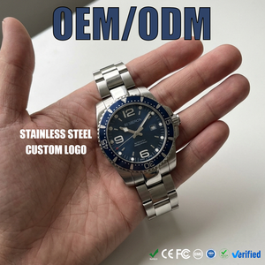 <span class=keywords><strong>Reloj</strong></span> de pulsera de cuarzo con logotipo personalizado para hombre, <span class=keywords><strong>reloj</strong></span> deportivo con correa de acero inoxidable a la moda, relojes de negocios de lujo a prueba de agua - Product Image 1