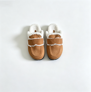 Women's Faux Suede Slip-On Moccasin Slippers Solid Color Plush Lining Cushioned Flat Winter Shoes de mujer zapatos femme <b>sandals</b> - Product Image 3