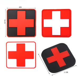 Parches de Identificación de Emergencia Cruz Roja de PVC para Kits de Supervivencia, Bolsas de Primeros Auxilios, Mochilas de Senderismo y Equipo de Exterior - Product Image 1