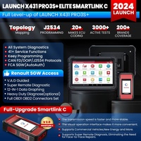 Outil de programmation Launch X431 PRO3S+ Elite J2534 avec codage ECU, 41 fonctions de réinitialisation, machine de diagnostic automobile