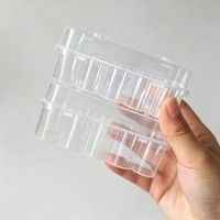 En stock – Boîtes personnalisées en plastique transparent pour flacons de 3 ml, 13 ml, 3-10 ml, 2 x 10 ml – Étui de rangement de voyage pour flacons Cillin – Supports pour flacons en matériaux recyclés