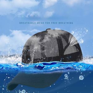 Casquettes de baseball trucker 6 panneaux en polyester entièrement respirantes pour l'été, protection solaire, activités de plein air et camping, casquettes snapback - Product Image 3
