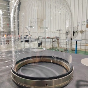 Cloche en verre de quartz transparent personnalisée CY, résistante à la chaleur, en forme de dôme en silice - Product Image 1