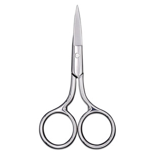 All Stainless Steel Beauty Scissors Round Tip Nose Hair Trimmer Manual Safety Trim Tool For Precision Grooming - Product Image 3