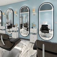 Miroir de Salon de Coiffure et de Maquillage LED Mural Doré Grand Format pour Salon de Beauté - Nouveauté !