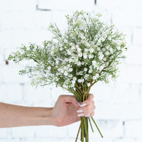 Buket Bunga Gypsophila Putih Buatan Berkualitas Tinggi, Sentuhan Asli Lateks, untuk Dekorasi Pernikahan, Rumah, dan Meja, Grosir