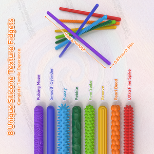 Giocattolo Sensoriale in Silicone Testurizzato per Autismo, Ansia e <span class=keywords><strong>ADHD</strong></span> - Senza BPA, per Adulti e Bambini, Novità per Feste - Product Image 6