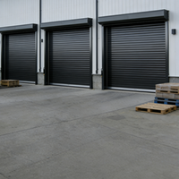 Porte à enroulement en alliage d'aluminium moderne, ignifuge, industrielle, antivol, design personnalisable, classement ignifuge sur mesure, directement de l'usine