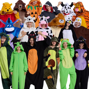 Pijamas de animales bonitos a juego para la familia, disfraces de Kigurumi Onesie para adultos para FIESTA DE FOTOS DE Navidad, mono con capucha de felpa para Otoño e Invierno - Product Image 6