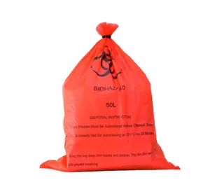 Kunden spezifische rote gelbe Autoklav Kunststoff medizinische Mülls äcke Abfall Mülls äcke Biohazard Bag On Roll