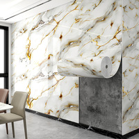 Papier peint auto-adhésif effet marbre brillant, prix usine, rouleaux pour décoration murale intérieure