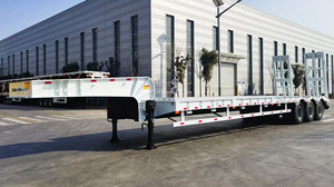 Nouvelle semi-remorque surbaissée en acier à 3 lignes et 6 essieux de 40 pieds, haute capacité, qualité supérieure pour le transport de marchandises - Product Image 3