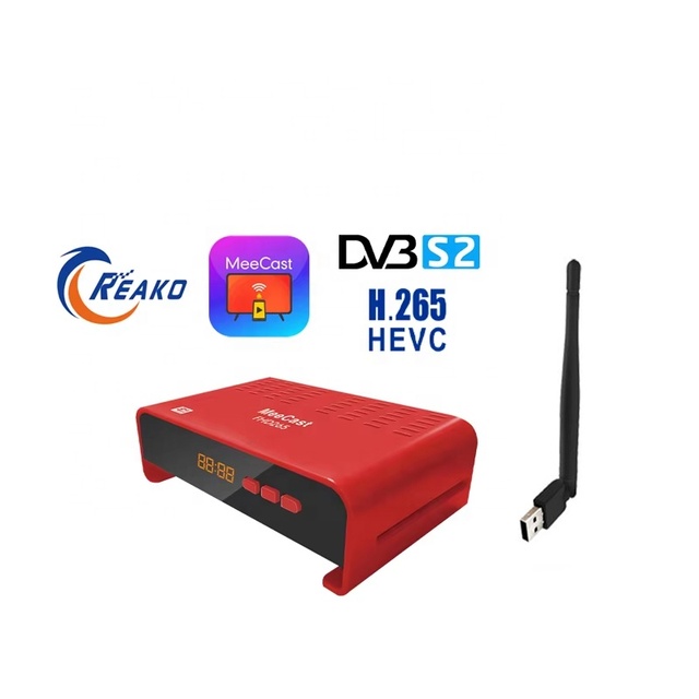 Ccc Cam GX6605H DVB-S2 H.265 IP TV Satellite Receiver  Free to Air MeeCast WiFi  TV BOX FTA Decoder Set Top Box