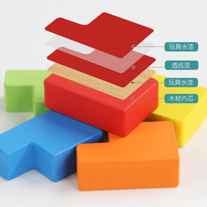 Bloques de Construcción de Madera Arcoíris, Cubo 3D Apilable, Juguetes Educativos de Madera para Preescolar, Torre de Enseñanza - Product Image 4