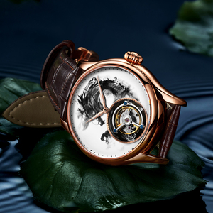 <span class=keywords><strong>Montre</strong></span> mécanique de luxe pour <span class=keywords><strong>homme</strong></span> avec logo personnalisé, tourbillon volant, saphir, étanche, style affaires, signes du zodiaque - Product Image 3