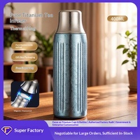 Mug isotherme en titane pur à double paroi avec infuseur à thé, à fixation magnétique, pour voiture, à parois droites, portable pour l'extérieur et les affaires